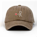 Çöp Adam Sağ Nakışlı Yıkamalı Şapka