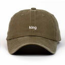King Nakışlı Yıkamalı Şapka