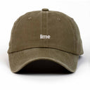 Lime Nakışlı Yıkamalı Şapka