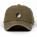 Yin Yang Nakışlı Yıkamalı Şapka