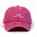 Dalga Nakışlı Yıkamalı Şapka