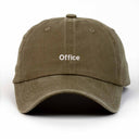 Office Nakışlı Yıkamalı Şapka