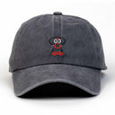 Köpek Nakışlı Yıkamalı Şapka