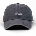 Fit Girl Nakışlı Yıkamalı Şapka