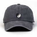 Yin Yang Nakışlı Yıkamalı Şapka