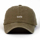 Cute Nakışlı Yıkamalı Şapka