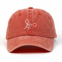 Çöp Adam Sol Nakışlı Yıkamalı Şapka