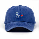 Çöp Adam Sol Nakışlı Yıkamalı Şapka