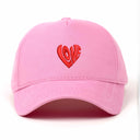 Love Kalp Nakışlı Gabardin Şapka