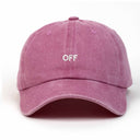 Off Nakışlı Yıkamalı Şapka