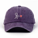 Çöp Adam Sol Nakışlı Yıkamalı Şapka