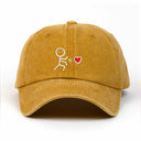 Çöp Adam Sol Nakışlı Yıkamalı Şapka