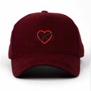 Sonsuz Kalp Nakışlı Gabardin Şapka