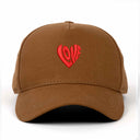 Love Kalp Nakışlı Gabardin Şapka