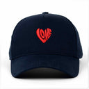 Love Kalp Nakışlı Gabardin Şapka