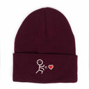 Çöp Adam Sol Nakışlı Bere