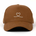Kalp Nakışlı Gabardin Şapka