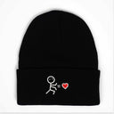 Çöp Adam Sol Nakışlı Bere