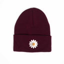 Papatya Nakışlı Bere