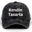 Kişiye Özel Nakışlı Yıkamalı Şapka