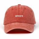 Amore Nakışlı Yıkamalı Şapka