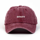 Amore Nakışlı Yıkamalı Şapka