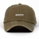Amore Nakışlı Yıkamalı Şapka