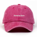 Amsterdam Nakışlı Yıkamalı Şapka