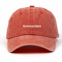 Amsterdam Nakışlı Yıkamalı Şapka