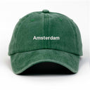 Amsterdam Nakışlı Yıkamalı Şapka