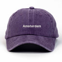 Amsterdam Nakışlı Yıkamalı Şapka