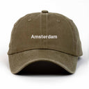 Amsterdam Nakışlı Yıkamalı Şapka