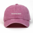 Amsterdam Nakışlı Yıkamalı Şapka