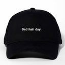 Bad Hair Day Nakışlı Gabardin Şapka