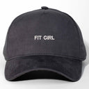 Fit Gril Nakışlı Gabardin Şapka