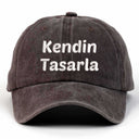 Kişiye Özel Nakışlı Yıkamalı Şapka