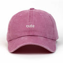 Cute Nakışlı Yıkamalı Şapka