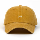 Off Nakışlı Yıkamalı Şapka