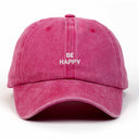 Be Happy Nakışlı Yıkamalı Şapka
