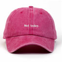 Not Today Nakışlı Yıkamalı Şapka