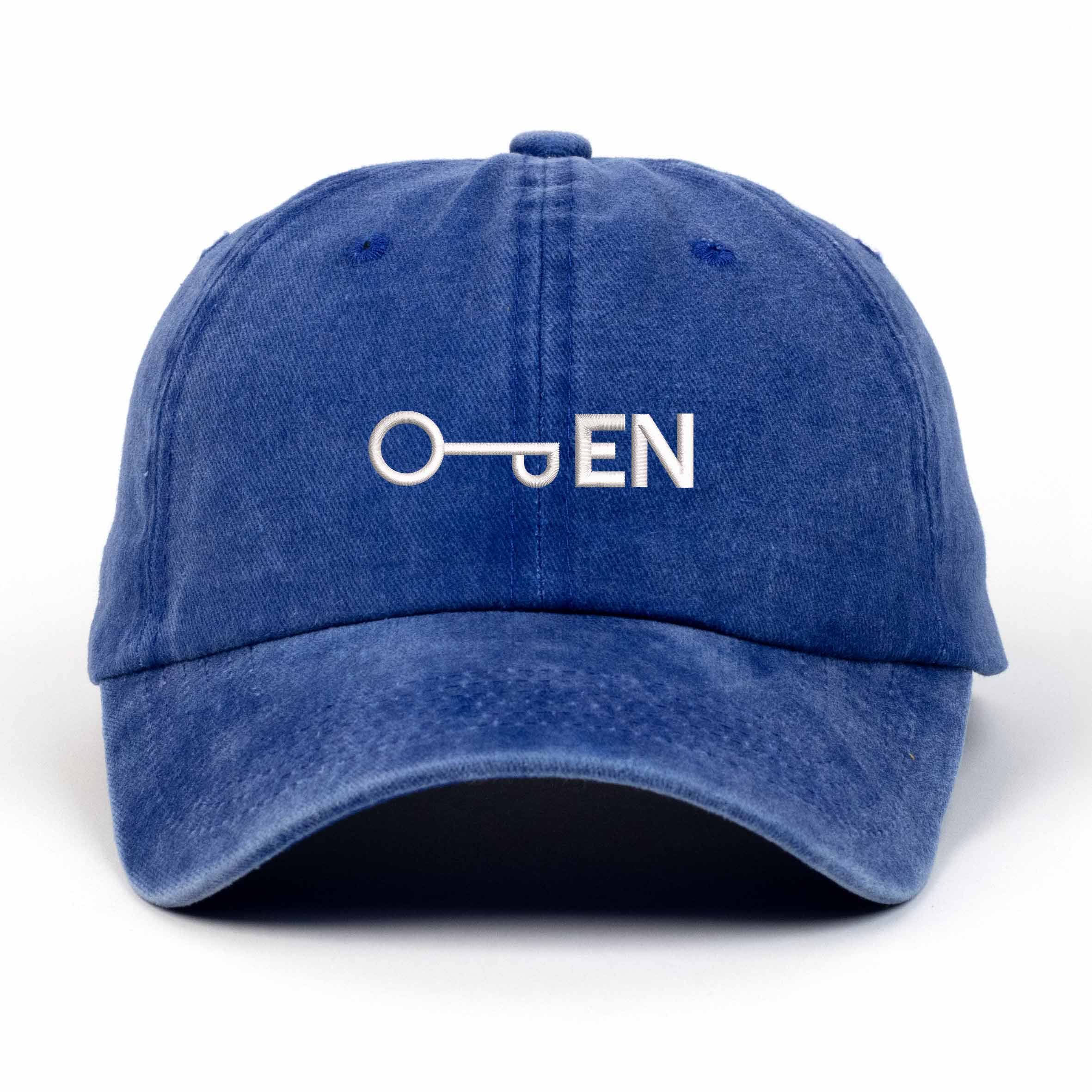 Open Nakışlı Yıkamalı Şapka