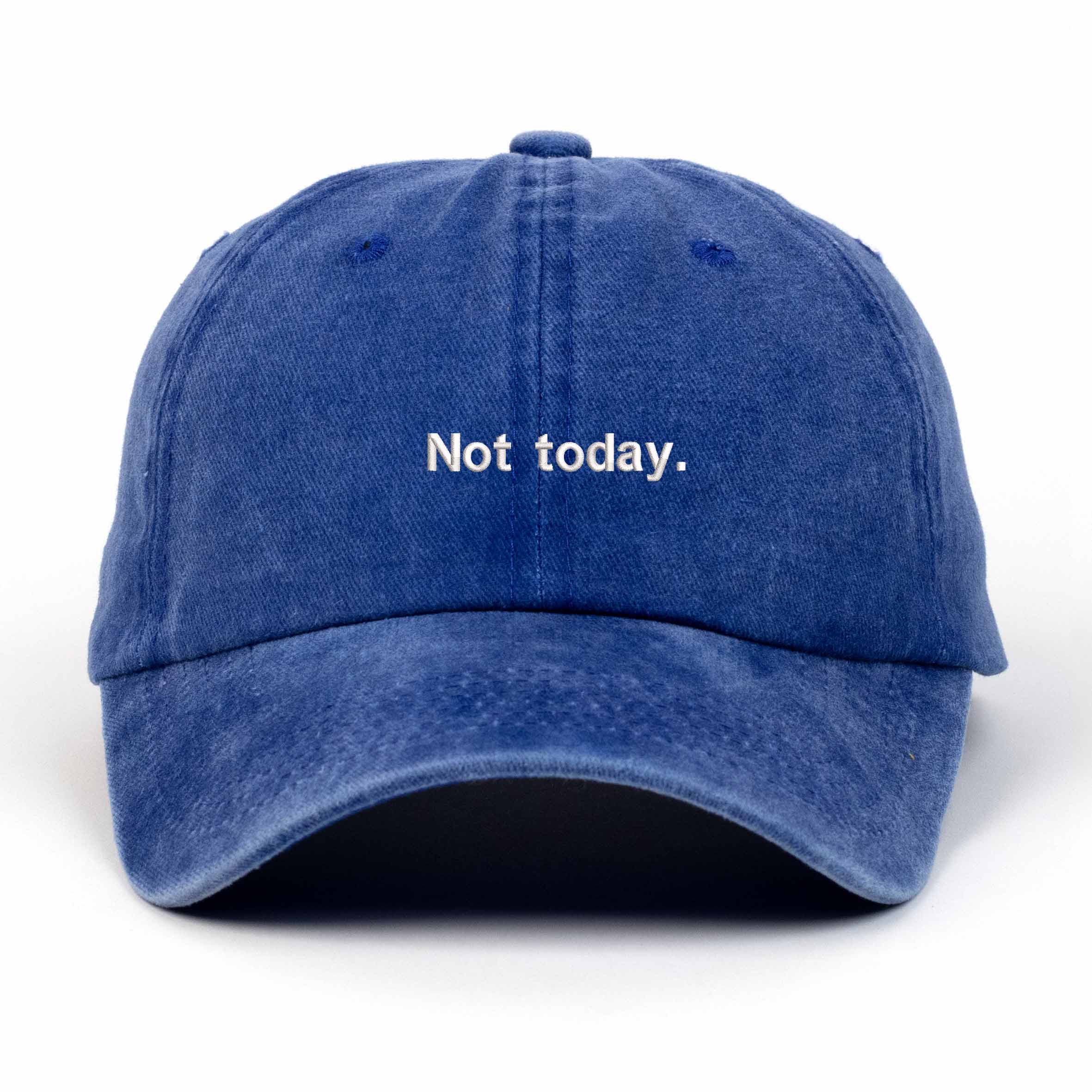 Not Today Nakışlı Yıkamalı Şapka