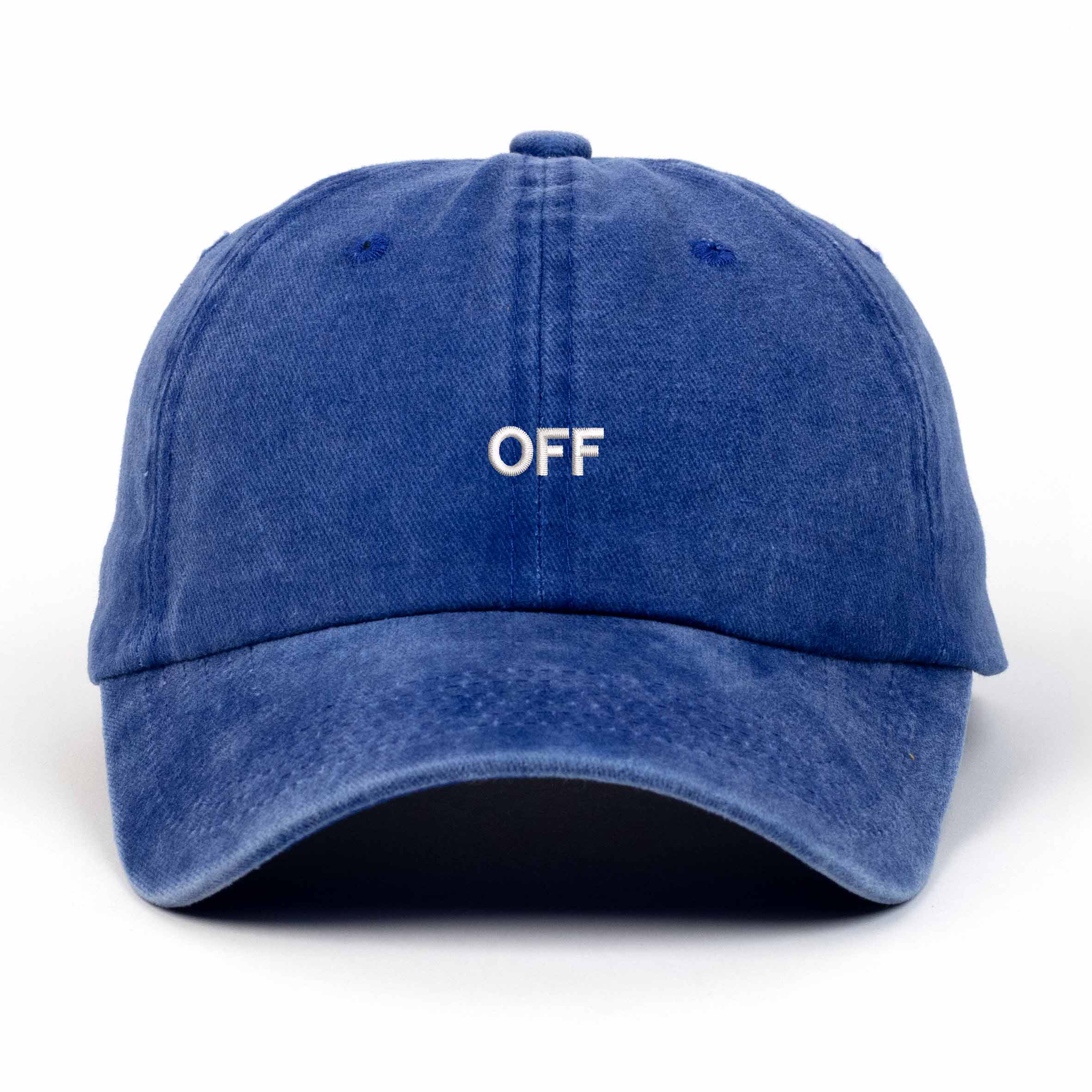 Off Nakışlı Yıkamalı Şapka