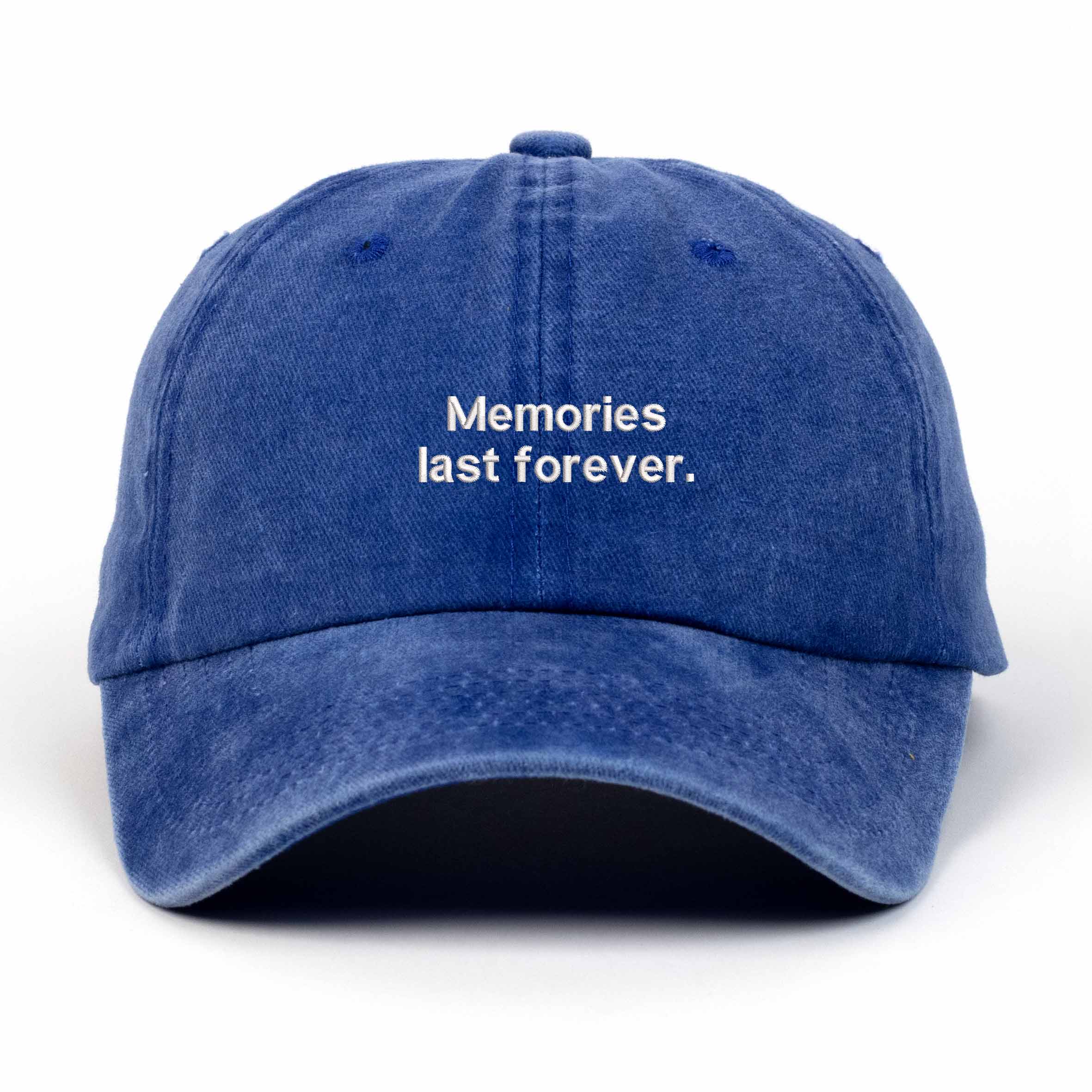 Memories Last Forever Nakışlı Yıkamalı Şapka