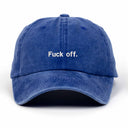 Fu*k Off Nakışlı Yıkamalı Şapka