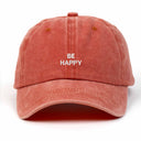 Be Happy Nakışlı Yıkamalı Şapka