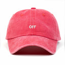 Off Nakışlı Yıkamalı Şapka