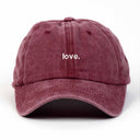 Love Nakışlı Yıkamalı Şapka