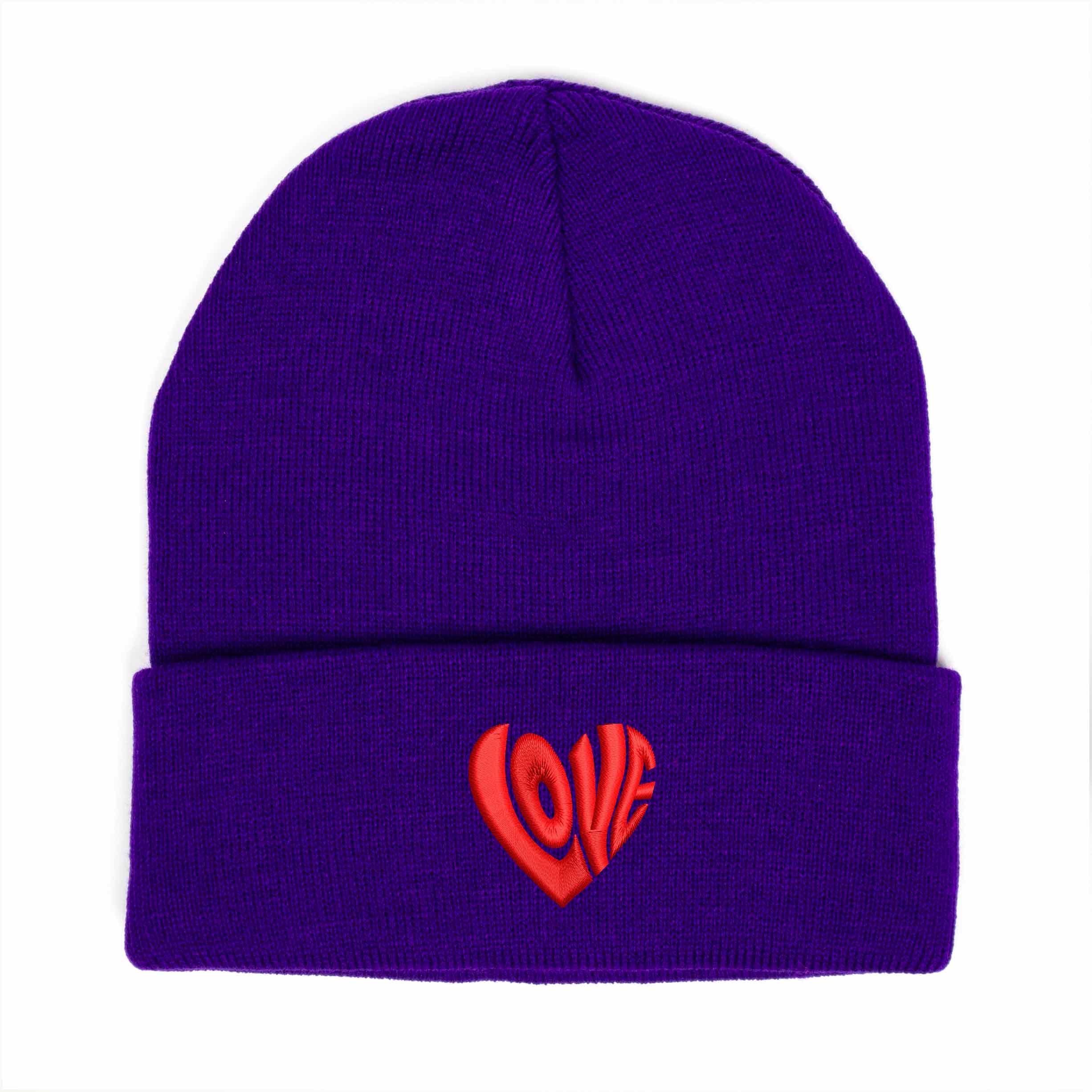 Love Kalp Nakışlı Bere