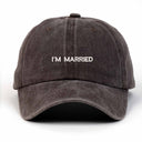 I'm Married Nakışlı Yıkamalı Şapka